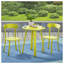 Ensemble bistro vert en fer, table de patio 24 po x 24 po x 28 po et chaises pour balcon ou jardin