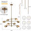 Lustre traditionnel 8 lumières (ampoule non incluse)