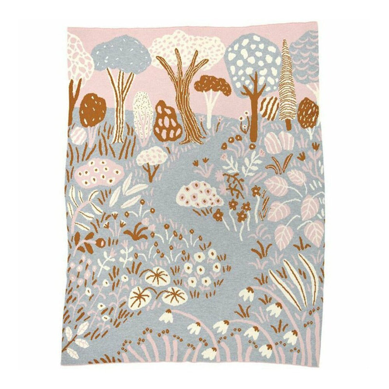 Garden Throw Blanket, Golden Light, Merino Wool