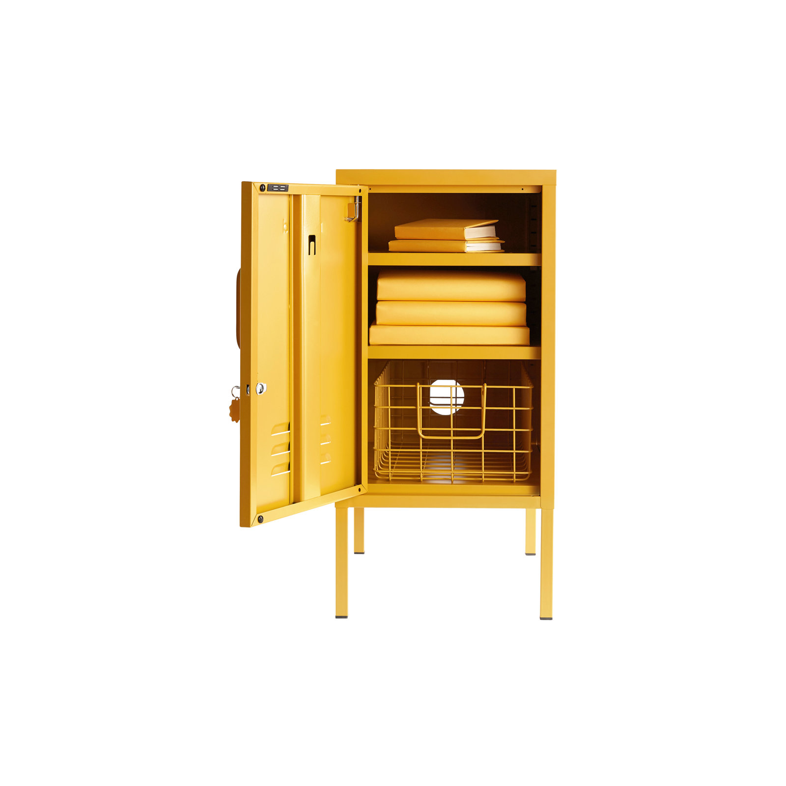 Mustard Made The Shorty Bedside Table Locker, To the left, Mustard