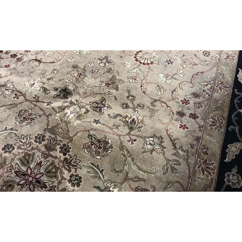 Tapis gris de haute qualité noué à la main