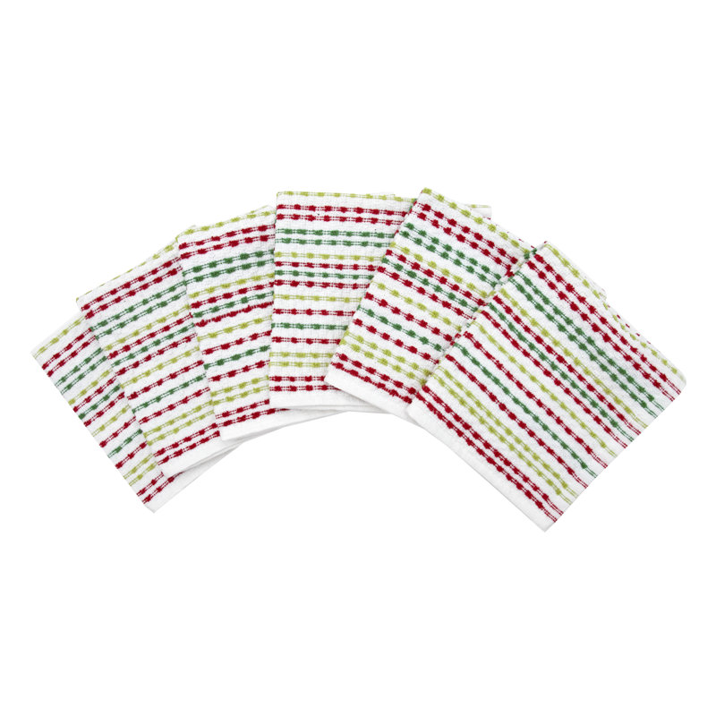 RITZ Cotton Pebble Bar Mop Cloths, Holiday