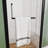 Semi-Frameless Pivot Shower Door, 1/4" Tempered Glass, 1.2Inch Adjustable Width, Reversible Installation, Matte Black