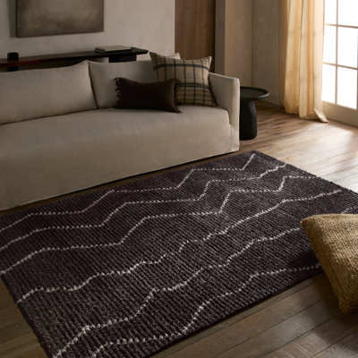 Tapis noir Labell Licinia Powerloomed