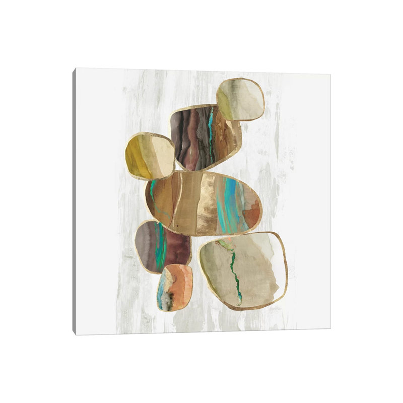 Glided Stones II by Tom Reeves - Gallery-Wrapped Canvas Giclée on Canvas, 45.72 cm H x 45.72 cm W x 1.91 cm D, Canvas