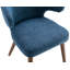 Chaises de salle à manger de style Mid-Century rembourrées à oreilles courbées-541712727