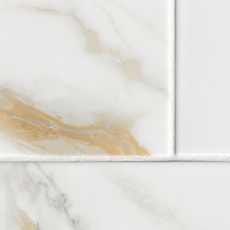 Calacatta Gold Subway 4 in. x 12 in. Matte Porcelain Floor and Wall Tile