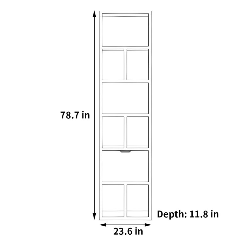Goode, (5 tablettes) H 78,7 po x l 23,6 po x P 11,8 po