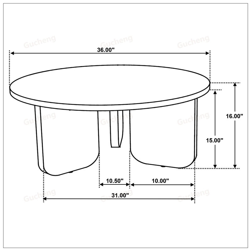 Table basse ronde en bois de manguier massif et base angulaire unique Columbo