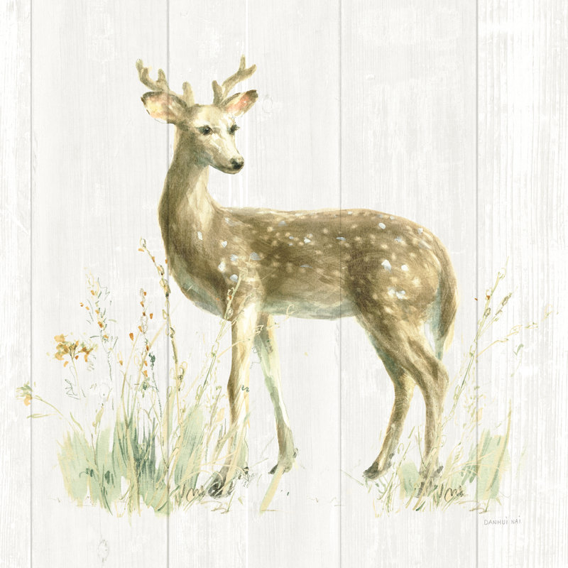 Meadows Edge III On Wood by Danhui Nai - Wrapped Canvas Print, 51cm H x 51cm W
