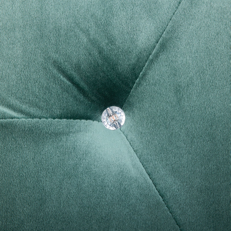 Repose-pieds en velours rembourré Elegant, Vert