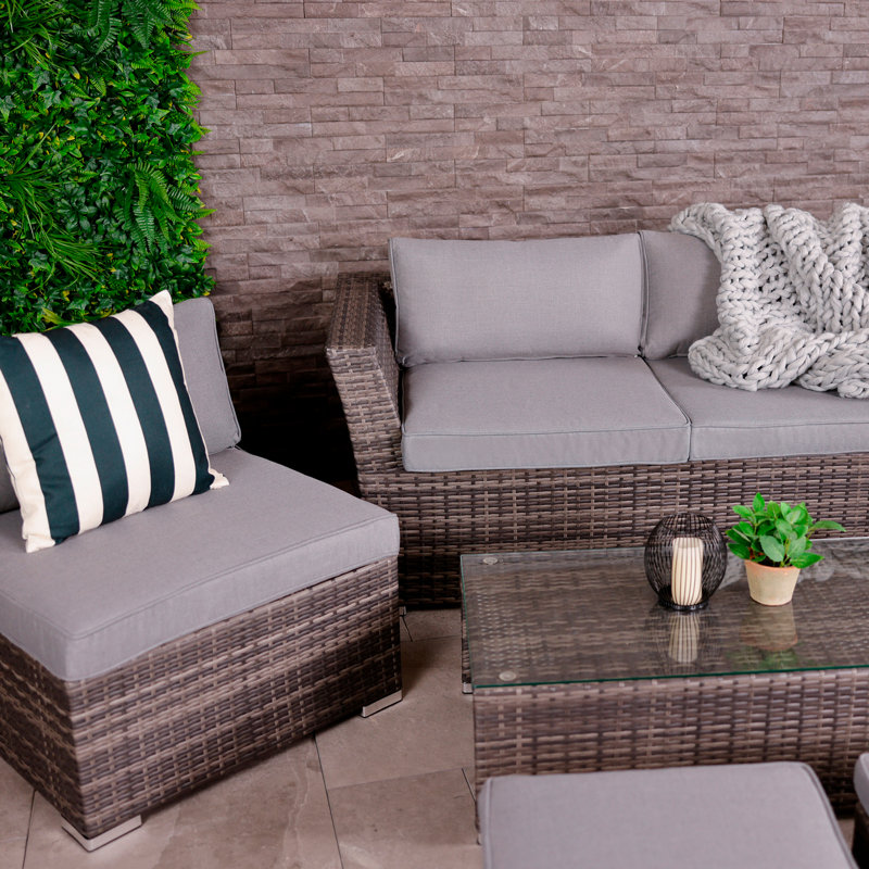 Englis Metal 2-Person Seating Group with Cushions