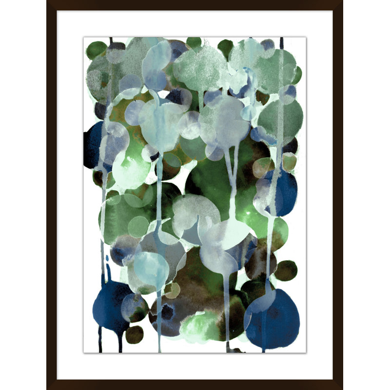 Emerald And Indigo Drops 2 Print by Christopher Kennedy