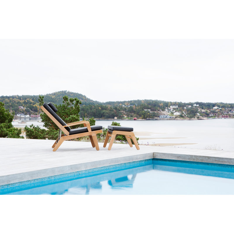 Skagen Outdoor Teak Lounge Chair, No Cushion