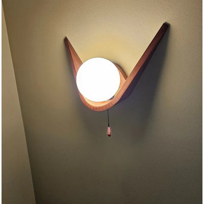 Slung Bent Wood Wall Sconce Light - Standard Size