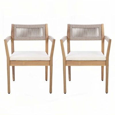 Acacia Wood Outdoor Dining Chairs