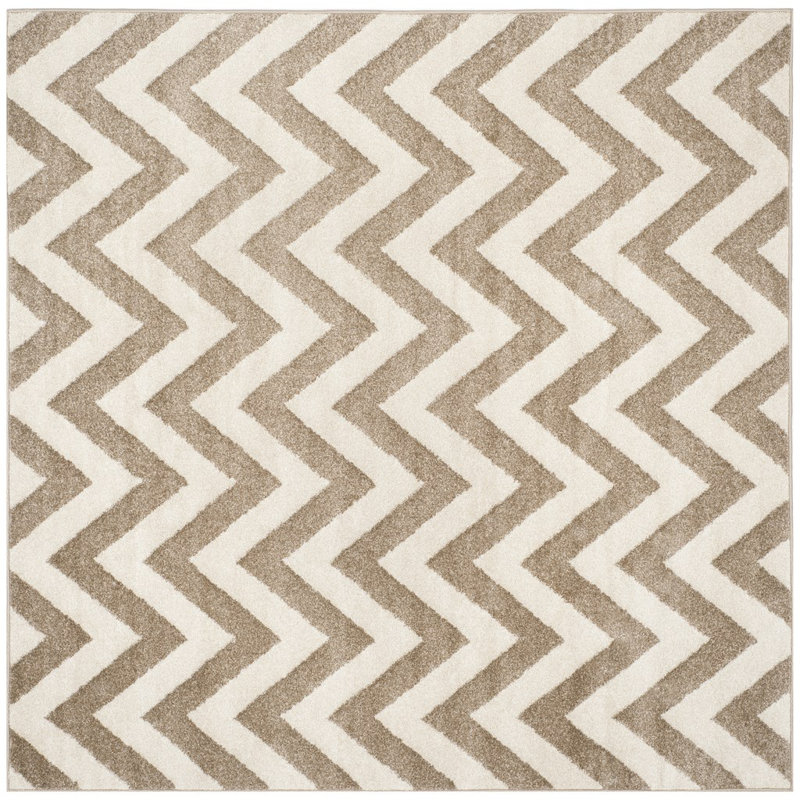 Sharpay Chevron Hand Woven Indoor / Outdoor Area Rug, Square 213 cm