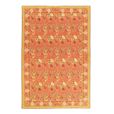 Canvello 1980S Vintage Needlepoint Flat Weave Rug - 6'7'' X 9'4''
