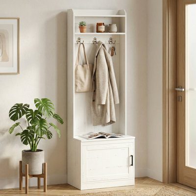 Arbre d'entrée Alfino avec banc et rangement pour chaussures