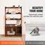 Meuble à litière en bois pour chat Gwenetta, caché avec 3 tablettes