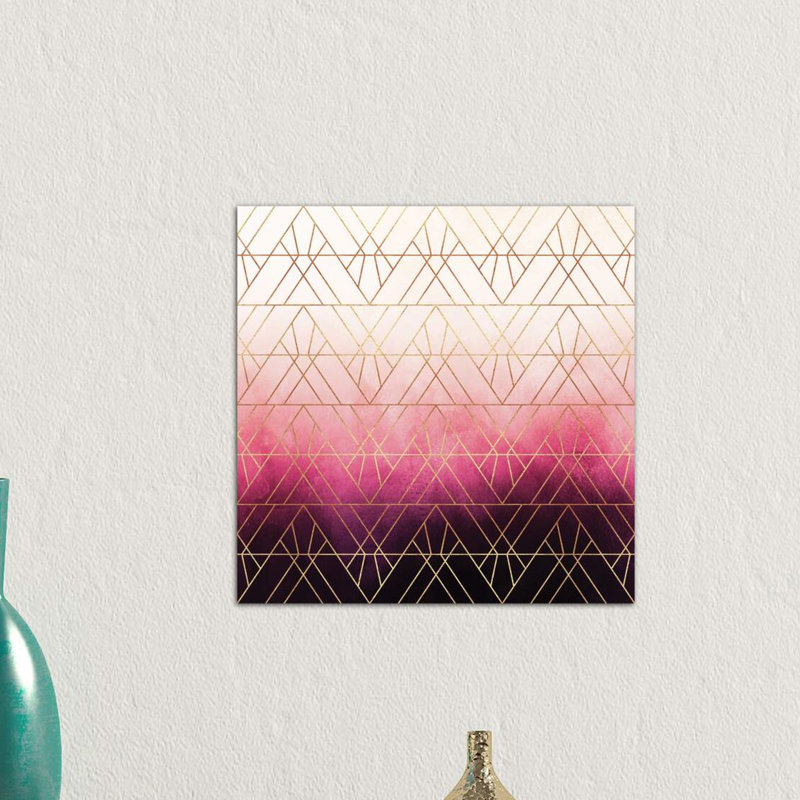 Art Deco Triangle Ombre - Print on Canvas, Wrapped Canvas, 66.04 cm H x 66.04 cm W x 1.91 cm D