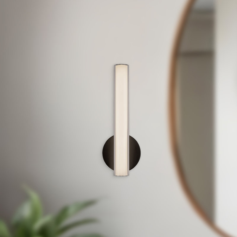 Éclairage mural / pour meuble-lavabo à DEL à intensité variable de 14 po Tole, Noir mat