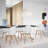 Brender Armless Dining Side Chairs – Set of 2 Upholstered Cushion Seats with Natural Wood Legs, Modern Style-628195740