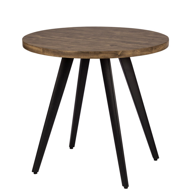 Jakyren 31.5'' Wood Round Dining Table, Rusty Brown, 29.5"H x 31.5"L x 31.5"W