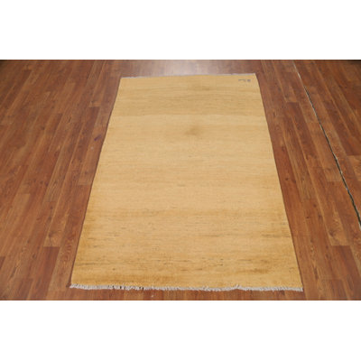 Tapis jaune moderne Gabbeh 3 x 5