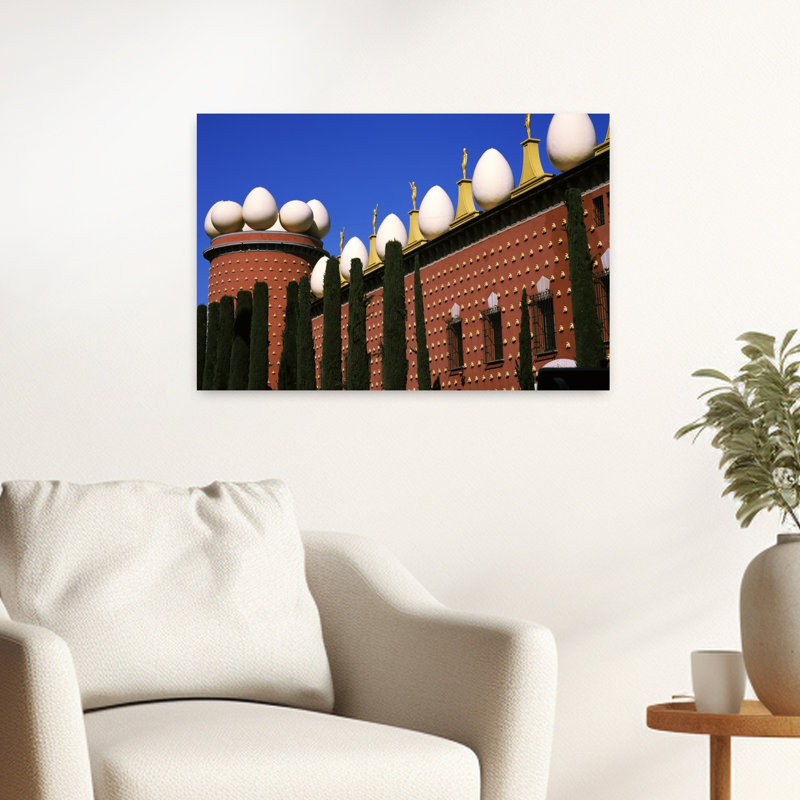 Low Angle View Of A Museum Salvador Dali Museum Figueres Barcelona Catalonia Spain by Alex Kedler - Wrapped Canvas Print