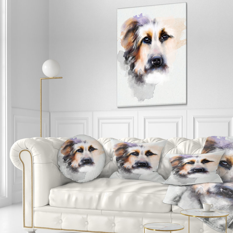 Coussin Sad Dog, Rectangle, 12 po x 20 po