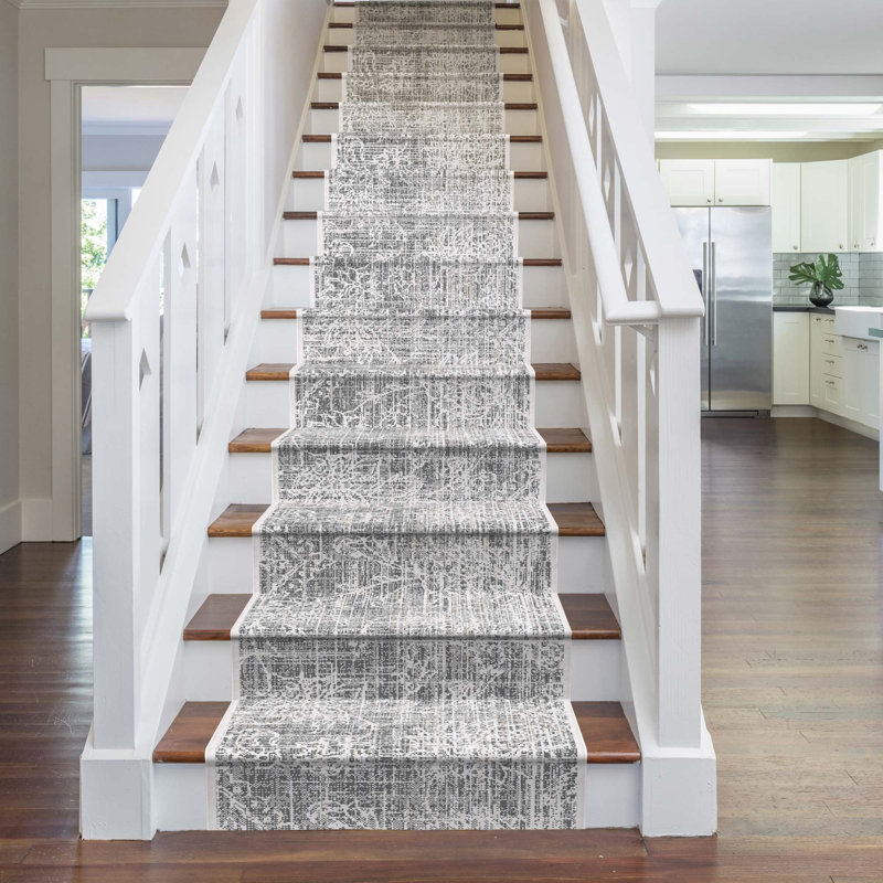 Stair Runner Abstract Flatweave Area Rug, Runner 70 x 690 cm