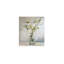 Motif floral blanc blanc dans un vase bleu 24 "x 18"
