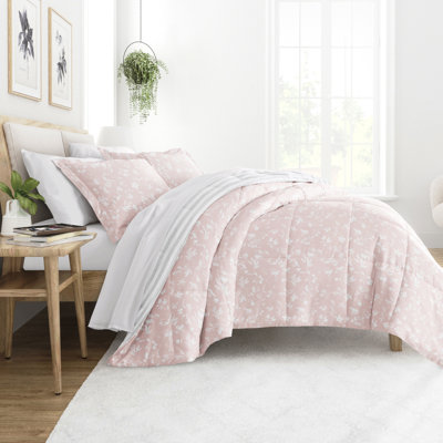  Down Alternative Pressed Flowers Reversible Comforter Set