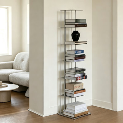 Stainless Steel Vertical Display Bookshelf