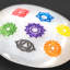Véritable pierre de palmier sélénite avec 7 chakra