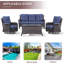 Ensemble de chaises berçantes et pivotantes 360 degrés Mickala-977050437-977050436