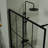 46" X 72" Shower Screen For Walk-in - Black, Tempered Glass, Dependable Build Black Solid Upper Bar