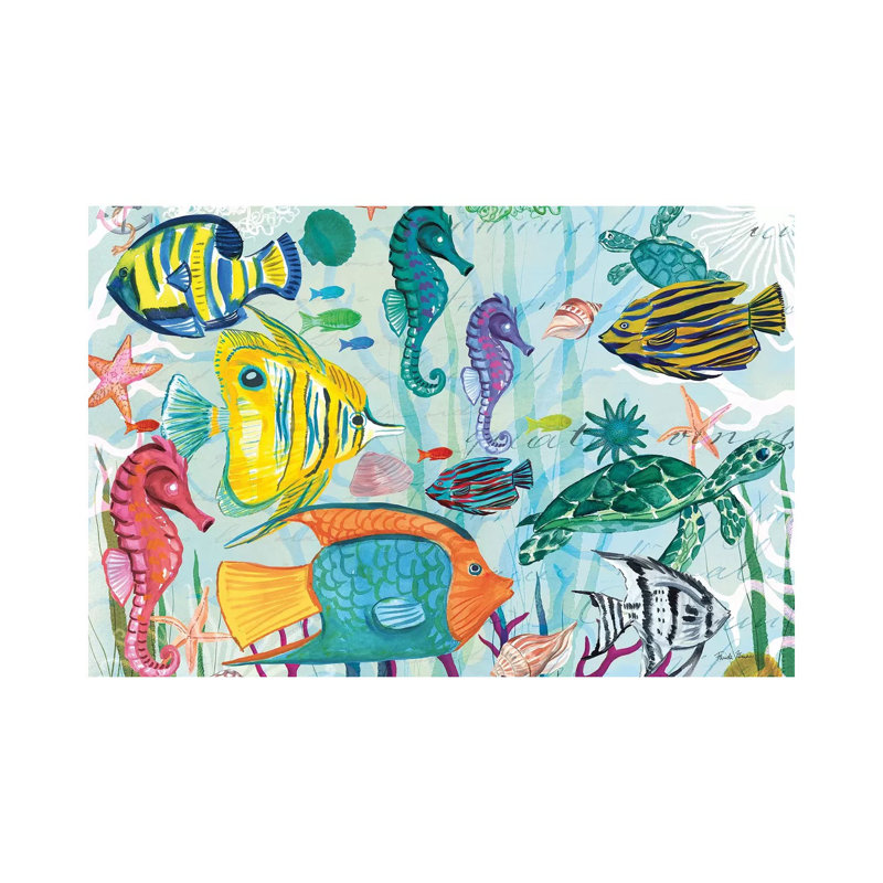 Tropical Underwater V by Farida Zaman - Wrapped Canvas Painting, 66.04 cm H x 45.72 cm W x 1.91 cm D
