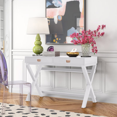 Bureau long Kamie Modern 44 avec tiroir de rangement