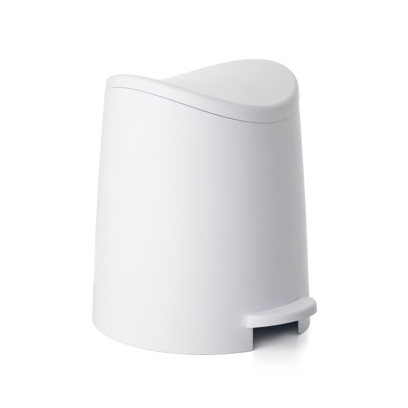 Mini poubelle à pédale Superio, 3 L, brun clair, Blanc