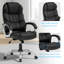 Fauteuil de direction noir en similicuir