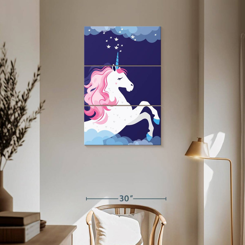 Ashelle, licorne dans l'espace, H 57 po x l 36 po