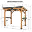 Pavillon de jardin à toit rigide en bois de cèdre de qualité supérieure 6 pi x 8 pi Beverly avec station de charge et organisateur d'accessoires Beverly