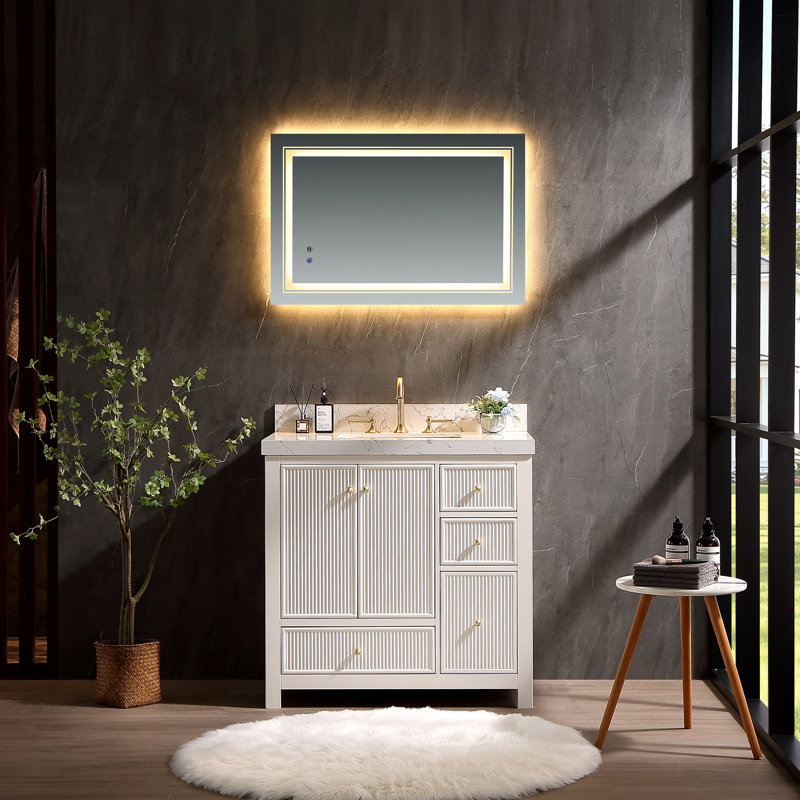 Meuble-lavabo Corena, Blanc classique