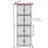 72" Tall Corner Display Unit With 8 Doors And Elegant Design Home Decorative Cabinet Cherry Finish
