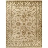 Hand Knotted Wool Oriental Area Rug in Beige/Brown