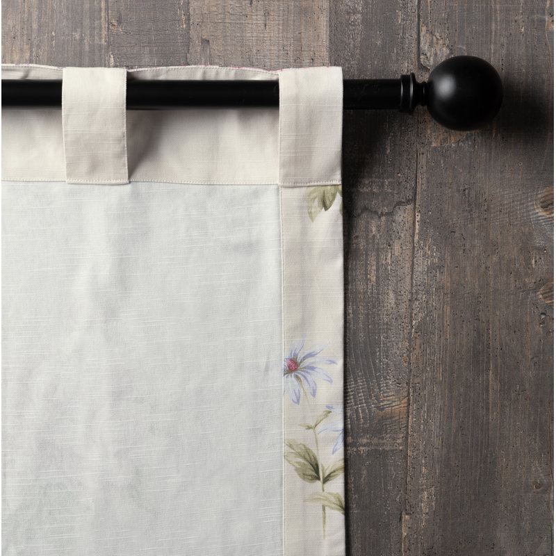 Maison d'Hermine Swyncombe - Rideau corail 100 % coton, lot de 1 - 127 cm x 274 cm, Rose, L 50 po x L 108 po