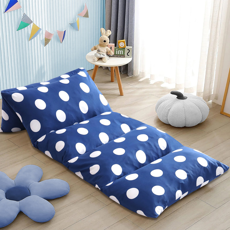 Cotton Bean Bag Chair & Lounger, 88" H x 32" W x 7" D