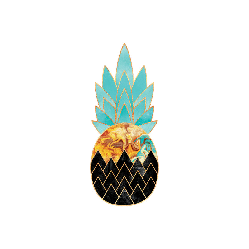 Precious Pineapple III by Elisabeth Fredriksson - Print on Canvas, No Frame, 66.04 cm H x 45.72 cm W x 1.91 cm D